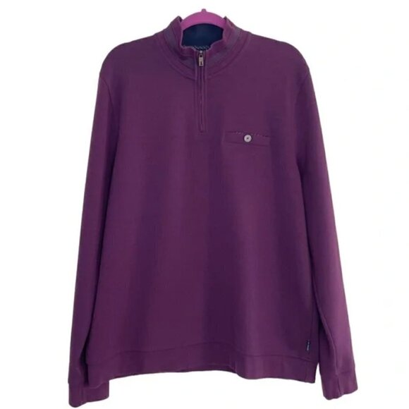 Ted Baker London 1/4 Half Zip Pullover Sweater Sweatshirt Size XL - Picture 1 of 8